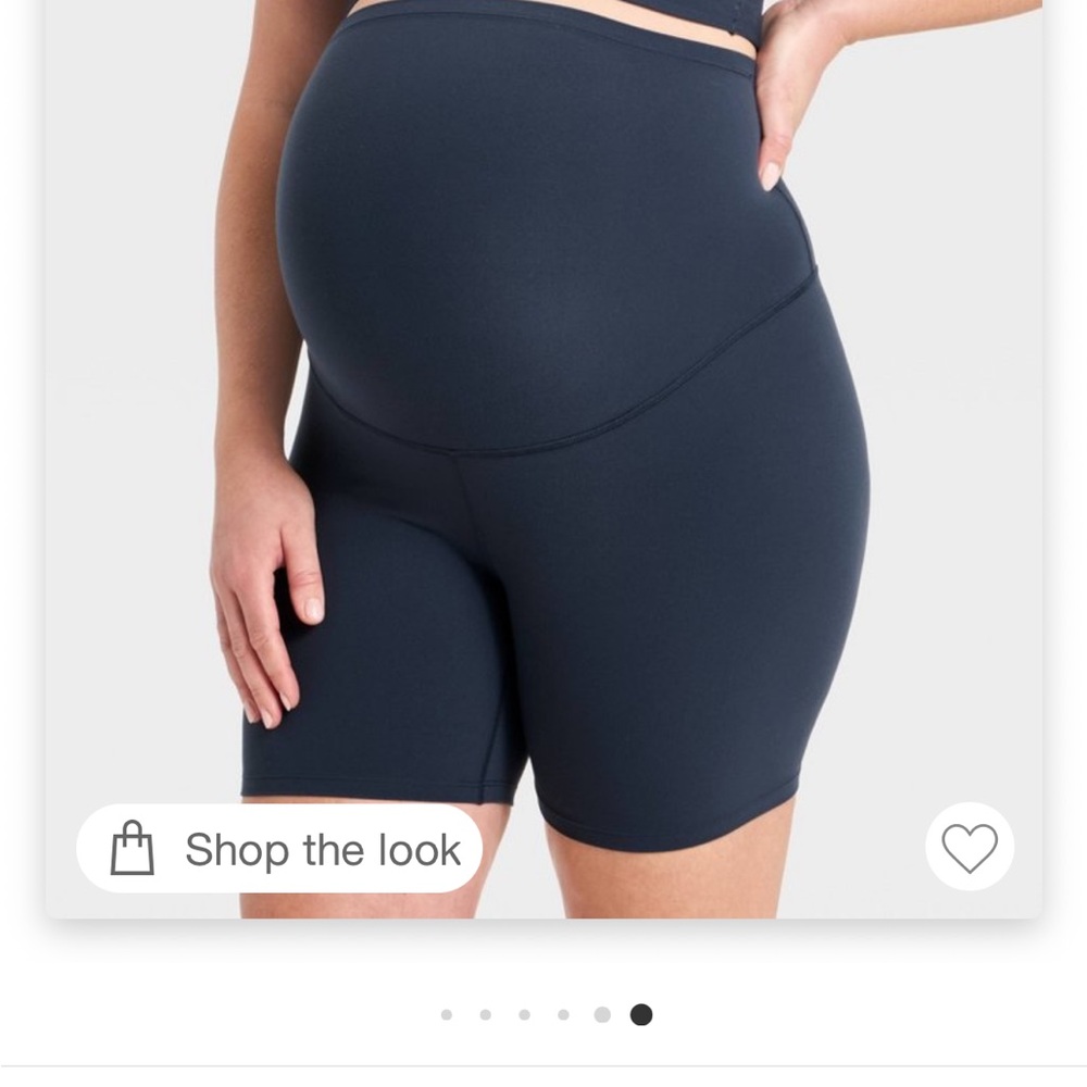 NWT! Everyday Soft Maternity Bike Shorts 6" - All In Motion Navy Blue XXL - Picture 6 of 7